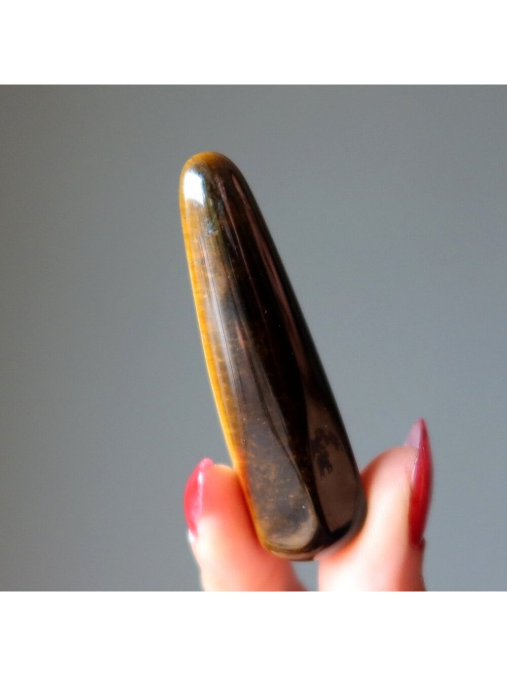 Tigers Eye Massage Wand Golden Brown Delight Stone Polished Crystal